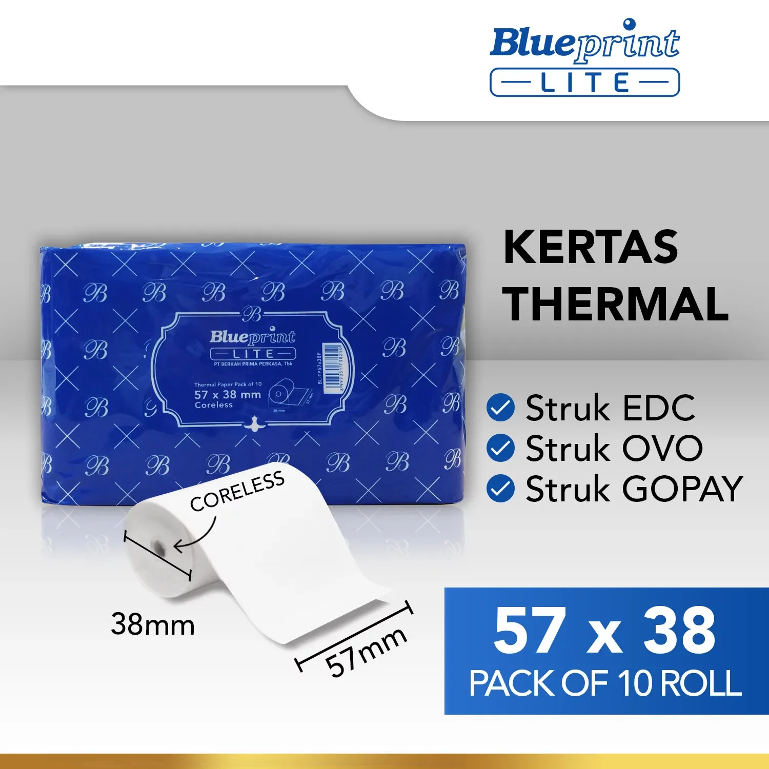 Blueprint BP-TP57X38P 57x38mm Thermal Paper