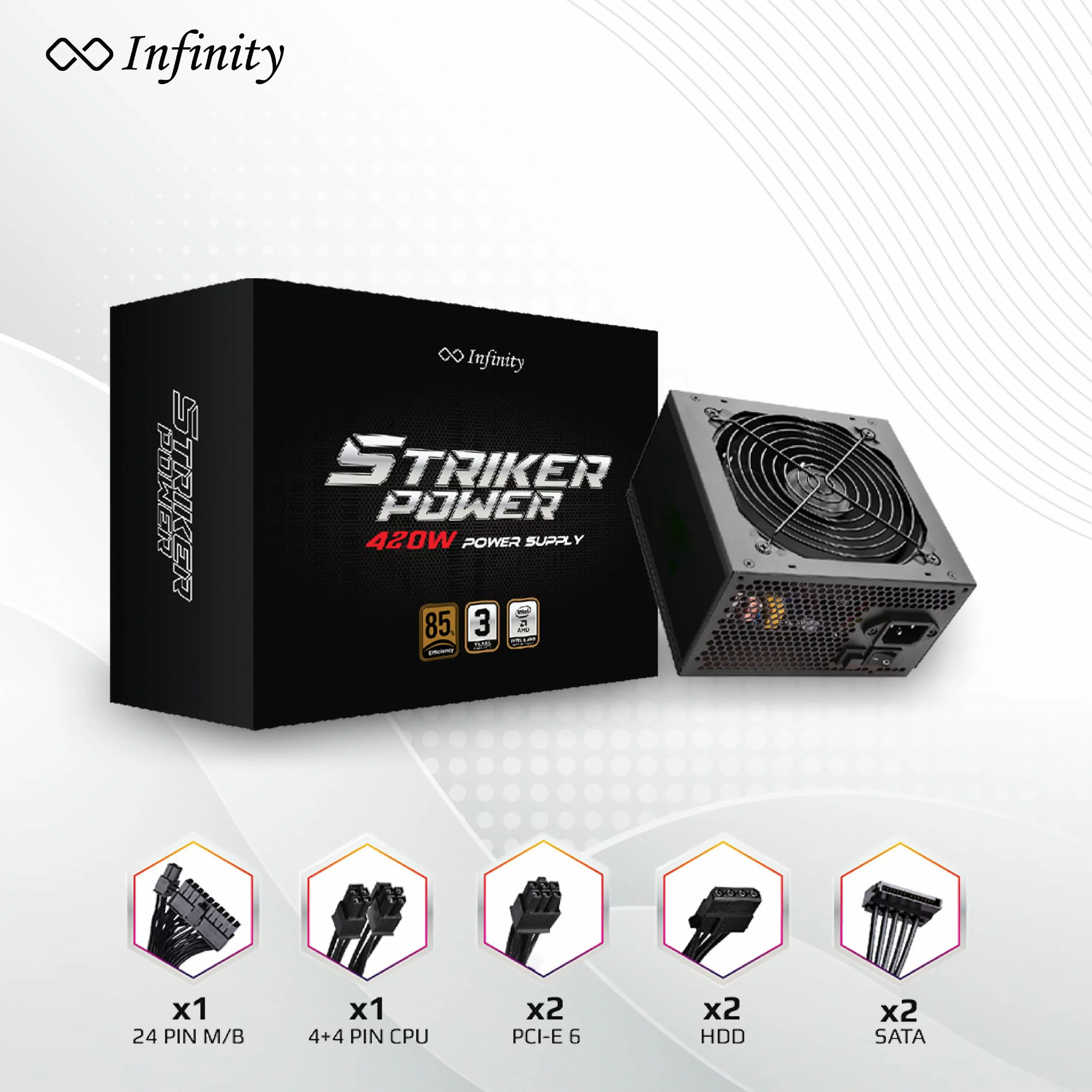 Infinity Striker Power 420 Watts Power Supply