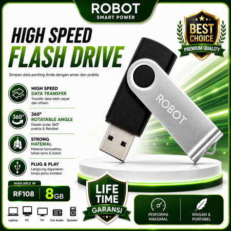 ROBOT RF-108 FLASH DRIVE 8GB ROTARI