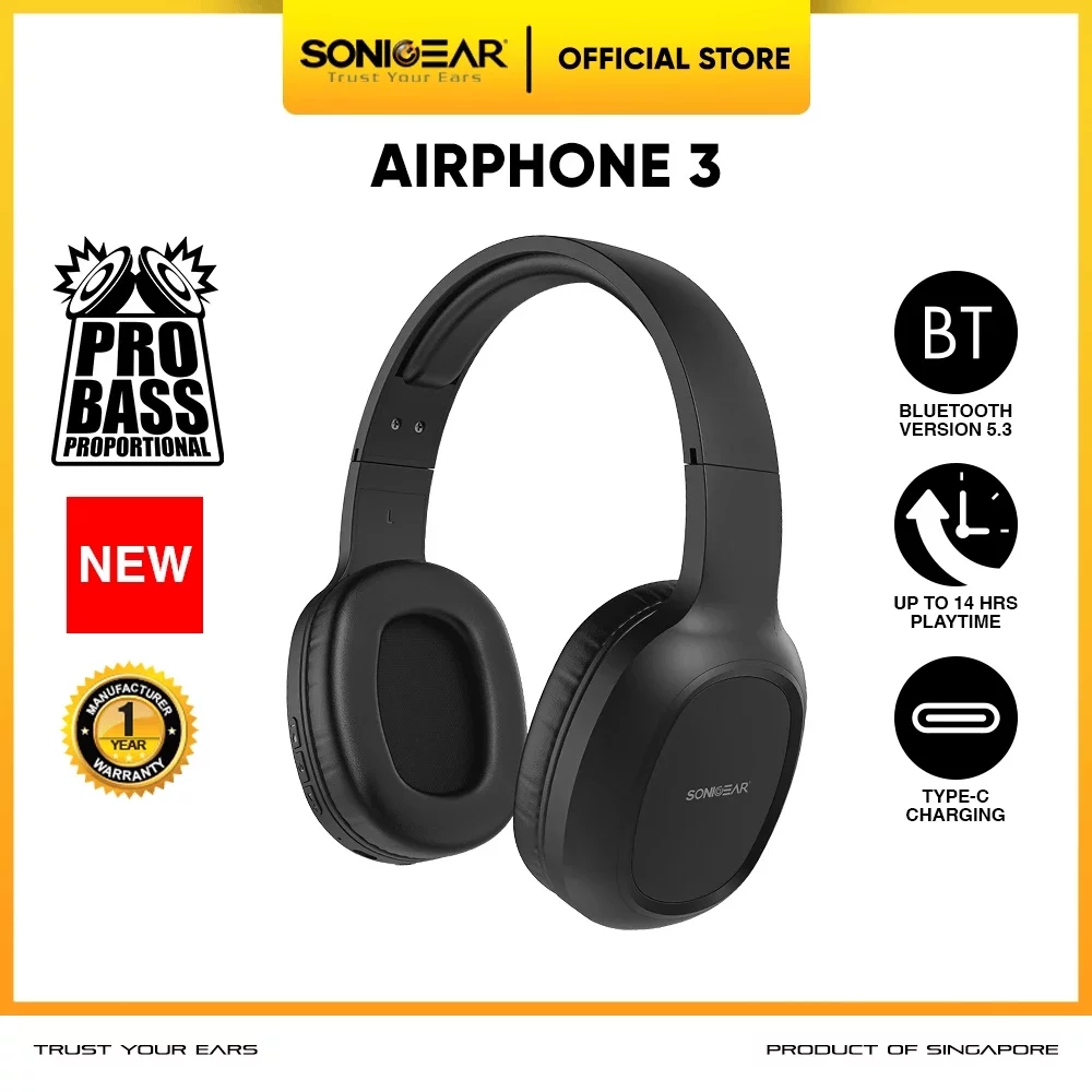 SonicGear Airphone 3 Carbon