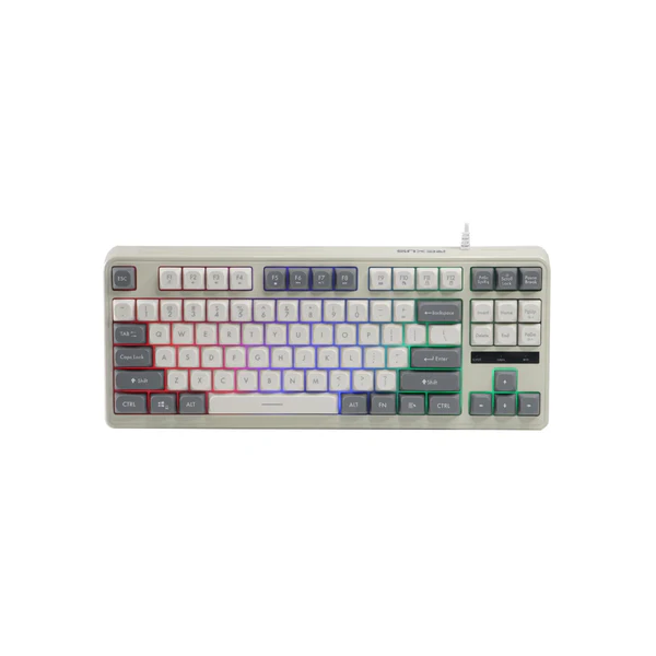 Rexus Keyboard Gaming Battlefire K87M Cream White