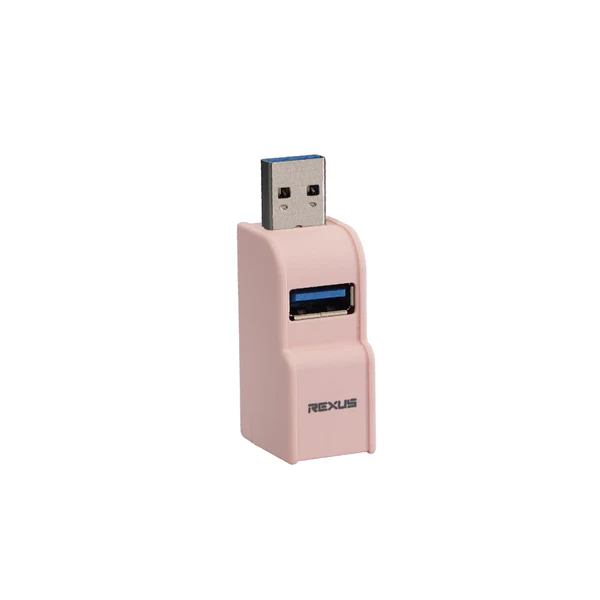 Rexus USB Hub 3in1 RXH-318 Whistle Shape Docking Station Pink
