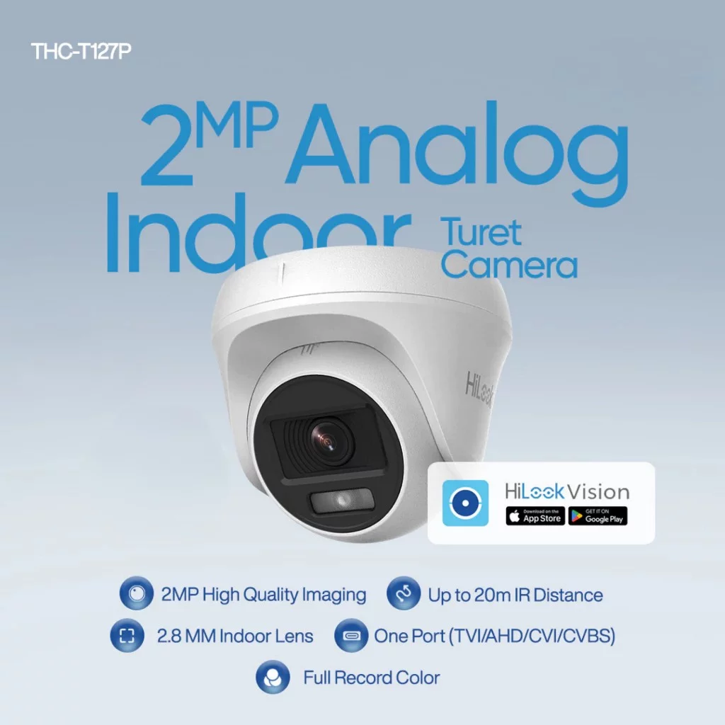 HiLook THC-T127-P (2.8MM) Camera Analog Colorvu Indoor Audio 1080P