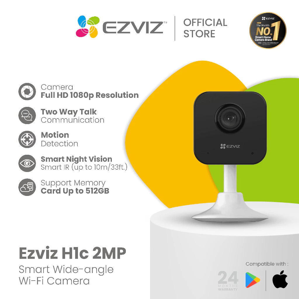 Ezviz H1c 2MP 1080P Smart Home Wifi IP Camera Indoor CCTV Type C