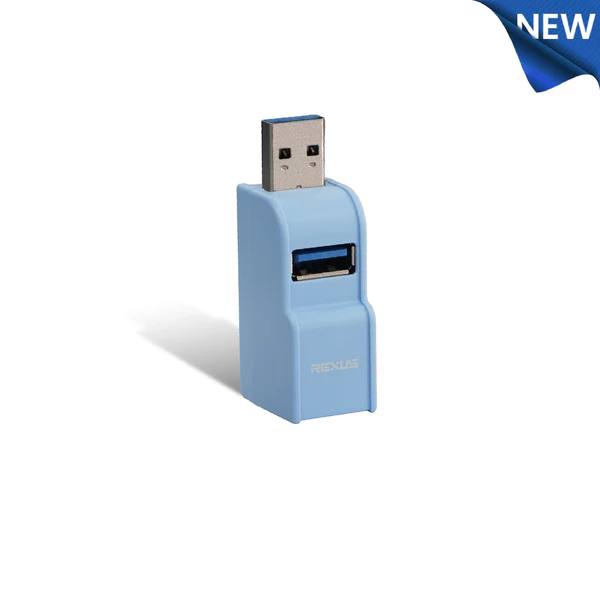 Rexus USB Hub 3in1 RXH-318 Whistle Shape Docking Station Blue