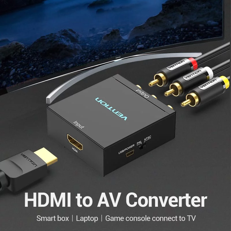 Vention HDMI to RCA Converter Black Metal Type AEEB0