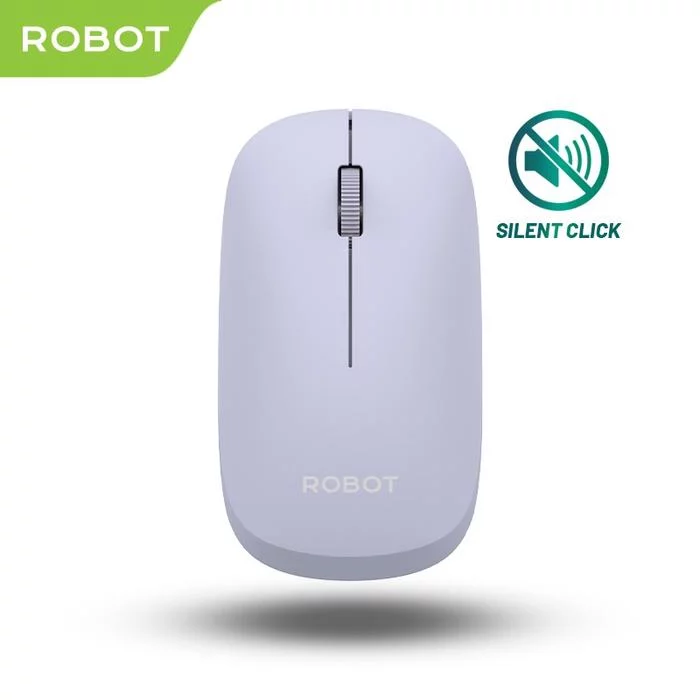 ROBOT M390 Mouse Bluetooth + Wireless Mouse Silent Click (Purple)