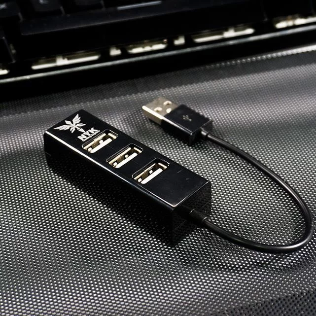 NYK USB Hub H-01 4 Port  (Hi-Speed USB 2.0) Black