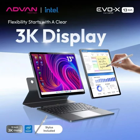 Advan EVO-X 13" 2-in-1 Detachable Laptop (6500Y) Grey (Touch Screen)