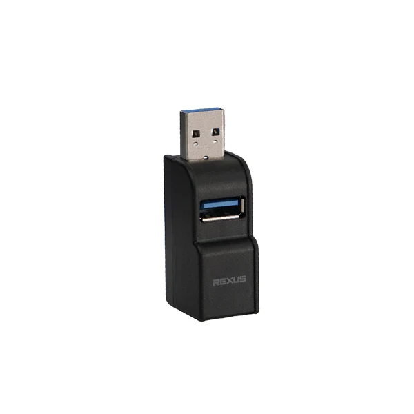 Rexus USB Hub 3in1 RXH-318 Whistle Shape Docking Station Black