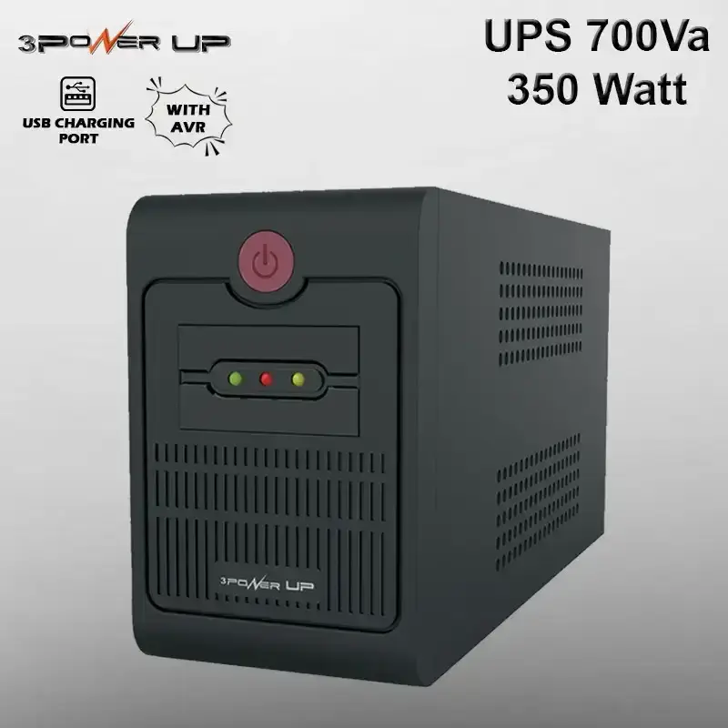 3Power Up 700VA / 350watt + USB Charging UPS