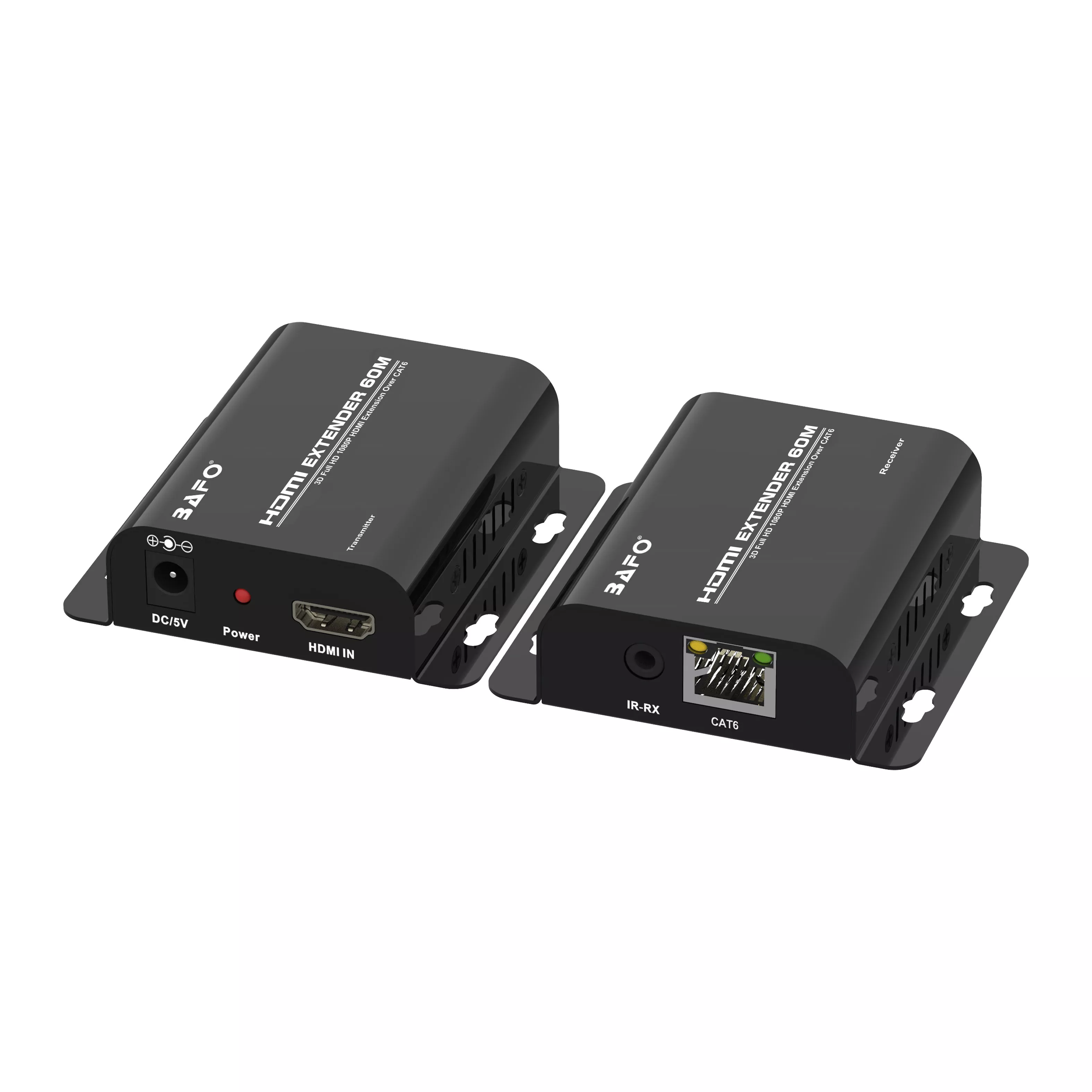 BAFO BF-372B HDMI Extender Over Cat6 Lan Cable with IR 60M (1080P@60Hzï¼‰