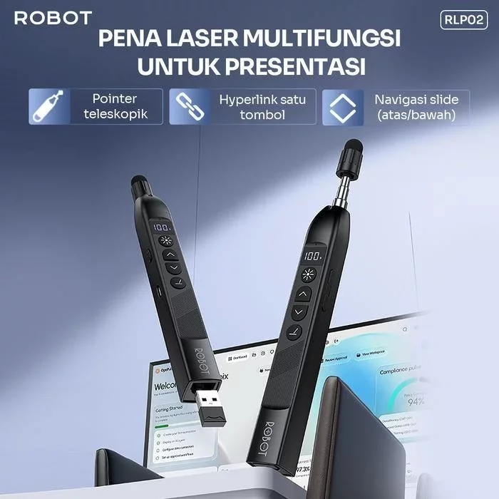 ROBOT RLP02 Laser Page Turning Pen/Pointer Presentasion