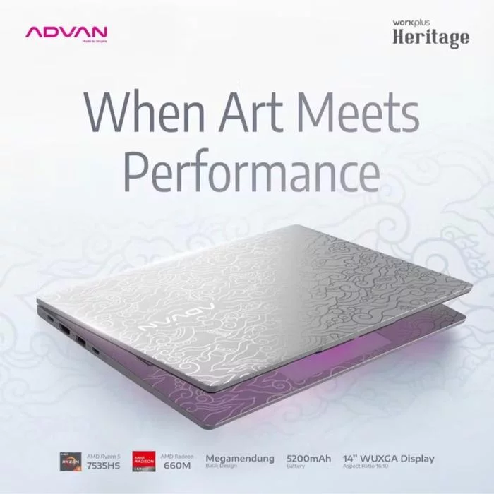 Advan Workplus Heritage (8GB-256GB) Megamendung Batik Edition - Silver