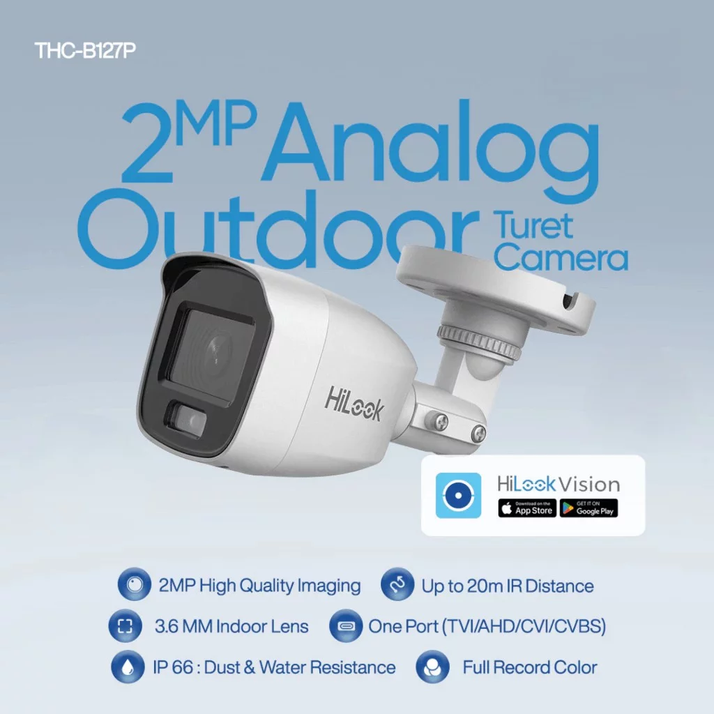 HiLook THC-B127-P (3.6MM) Camera Analog Colorvu Outdoor 1080P