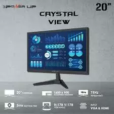 3Power Up Crystal View 20" 75Hz HDMI Desktop Monitor